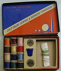 A 1939 New York World's Fair sewing kit.