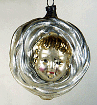 "Vintage Style" Ornament From Lauscha Double Faced Prince w/ Crown Germany 