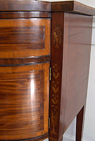 An example of an original warm patina on an 18th-century sideboard.