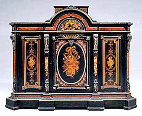 A beautiful Renaissance Revival credenza, designed by Herter Brothers of New York City.