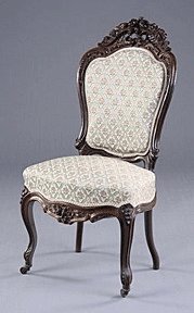 A Victorian Revival ladies side chair.